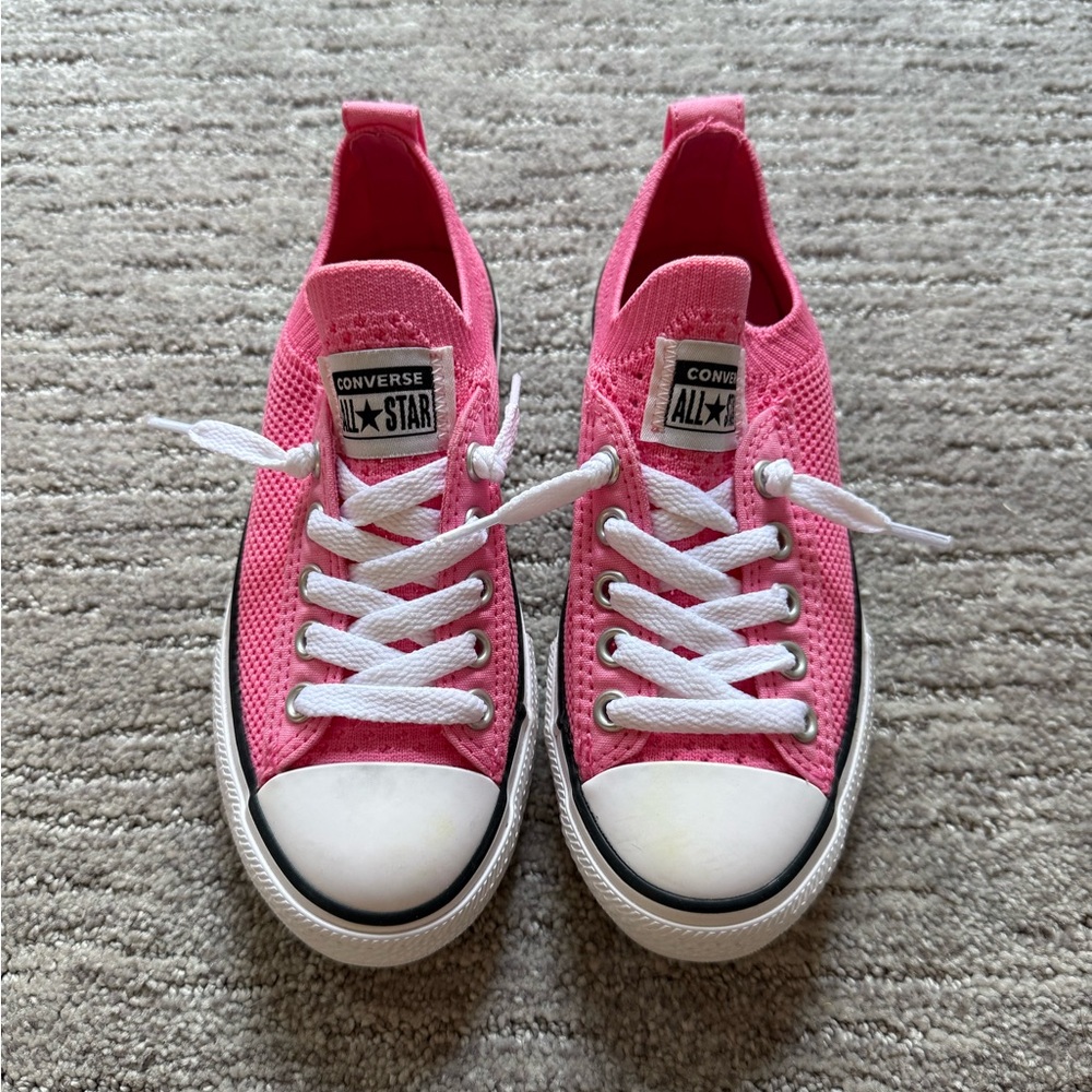 Girls Converse Pink Low-Top Sneakers